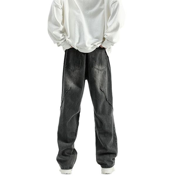 Wide Jeans Loose Straight Leg 2025 New High Street Men's Autumn And Winter Thick Workwear Pants_mkmklike.com