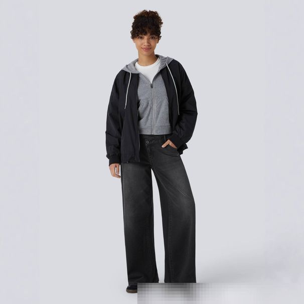 Asymmetric Low-Rise Relaxed Fit Jeans – Washed Cotton Denim Pants In Blue, Black & White (XS-3XL)_mkmklike.com