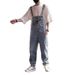 Pure Workwear Denim Overalls For Men, Student Couples, Trendy Brand, Casual Loose Fit, Plus Size, Straight-Leg Jumpsuit, Ins_mkmklike.com
