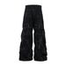Men's Clothing High Street Shaped Pleated Washed Jeans RO Style Wide Leg Trousers_mkmklike.com