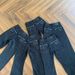Men's Classic Raw Denim Jeans 13 Oz Narrow Hem Four-Line Embroidery Slim Bootcut for Everyday Wear_mkmklike.com