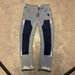 Men's Clothing European And American Style Men's Y2K Patchwork Painted Pony Print Fashion Straight Leg Jeans_mkmklike.com