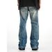 Men's Clothing American Style Gradient Washed Ripped Jeans Men's Retro Light Color Flared Hip Hop Casual Pants_mkmklike.com