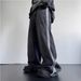 Men's Clothing Retro Y2k Loose Street Hip Hop Straight Casual Trousers Washed Cat Whisker Striped Jeans_mkmklike.com
