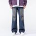 Nordmann American Style Cargo Jeans For Men Loose Wide-Leg Washed Vintage Casual Pants High Street Trendy Brand Straight_mkmklike.com
