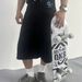 Men's Clothing Cartoon Embroidered Jeans Straight Leg Cropped Pants Loose Casual Skateboard Pants_mkmklike.com