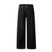 Men's Clothing Straight Slim Simple Unisex Black Relaxed Fit Straight Leg Jeans - Classic Cleanfit Style, Comfortable & Versatile For Everyday Wear_mkmklike.com