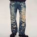 Men's Clothing Retro Jacquard Trendy Jeans For Men Loose Straight High Street Style Wide Leg Handsome Boys Casual Pants_mkmklike.com