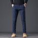 Vintage Washed Straight-Leg Jeans for Men Ice Blue Clean Fit Denim Pants Relaxed Trousers with Drapery Effect_mkmklike.com