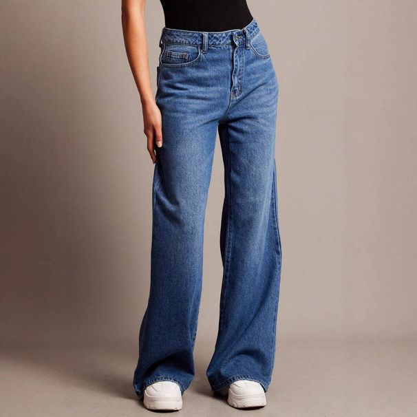 Women's Clothing Fashion Retro High Waist Loose Wide Leg Pants Straight Jeans Drape Mopping Trousers For Women_mkmklike.com