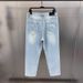 Men's Clothing Men's Slim Fit Stretch Denim Jeans With Distressed Wash - High Street Fashion Summer Casual Pants_mkmklike.com