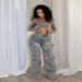 2027 Fashion European-USA Style Detachable Concealed Button Design Irregular Jeans Women High Waist Straight Type Washed Denim Pants_mkmklike.com
