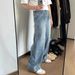 American Retro Washed Cleanfit Straight-leg Jeans For Men And Women, High Street Fashion Brand, Loose, Simple, Casual_mkmklike.com