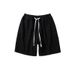 Summer Elastic Waist Drawstring Denim Shorts For Men Straight Leg Loose Fit High End Casual Five Point Pants_mkmklike.com