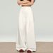 White Wide-leg Jeans Women, Summer 2025 New Style, High-waisted, Slimming, Loose, Drapey, Casual Straight-leg Pants For_mkmklike.com