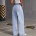 Women's Clothing Retro Bow Embroidery Washed Jeans Women's Sweet And Spicy Straight Loose Trousers_mkmklike.com