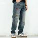 Men's Slim Fit Straight Leg Jeans Embroidered Ripped Retro Style Trendy Cool Denim Summer New_mkmklike.com
