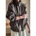 Cleanfit Deconstructed Stand-up Collar Bomber For Men, American Style Short Baseball With A Structured Shoulder_mkmklike.com