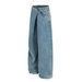 Men's Relaxed Fit Jean High Street Style Deconstructed Irregular Design Curved Edge_mkmklike.com