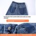 New High-waisted Elastic Waist Wide-leg Straight Jeans For Women With A Drapey, Woven Texture And Distressed Bark_mkmklike.com
