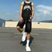 Men's Patchwork Denim Shorts, Loose Fit Cargo Knee-Length Shorts With Multiple Pockets For Casual Streetwear_mkmklike.com
