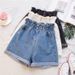 Women's Clothing Thigh Thick Denim Shorts For Women Large Size Fat Mm Elastic Waist Slim Loose Wide Leg A Line Hot Pants Trendy Women_mkmklike.com