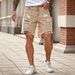 Men's Wide Leg Denim Shorts Khaki Coffee Colored Loose Fitting Ripped Bleached Trendy European American Style Five Point Pants_mkmklike.com
