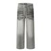Punk Wasteland Washed Dirty Jeans For Men, Distressed And Faded Spray-Dyed Straight-Leg Pan, Trendy Niche Wide-Leg_mkmklike.com