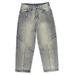 Men's Autumn/Winter Washed Distressed Retro Blue Jeans Embroidered Patchwork Loose Straight Leg Street Style Denim_mkmklike.com