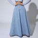 Vintage Denim A-Line Skirt For Women – High Waist Button Front Flared Midi Skirt With Side Zipper (Light Blue, Dark Blue)_mkmklike.com
