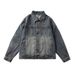 Spring And Autumn American Retro Washed Hong Kong Style Denim Jacket Men's High Street Loose And Handsome Trendy Tooling Ruffian Handsome Jacket_mkmklike.com