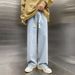 Vintage American Straight-Leg Jeans – Relaxed Fit Stretch Denim Pants With Adjustable Drawstring For Men_mkmklike.com
