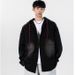 Spring And Autumn American Retro Men's Casual Hooded Denim Korean Style Loose Couple Long Sleeve Jacket Top_mkmklike.com