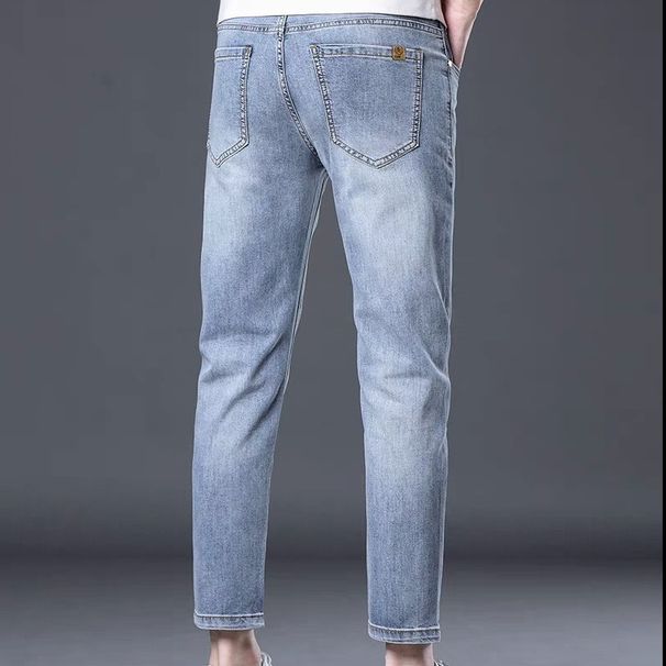 Men's Clothing Trendy Korean Style New Trendy Casual Pants Comfortable Slim All Match Elastic Slim Fitting Pants_mkmklike.com