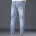 Men's Clothing Trendy Korean Style New Trendy Casual Pants Comfortable Slim All Match Elastic Slim Fitting Pants_mkmklike.com