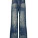 American Washed Micro Flared Jeans Men's Summer Trend Brand Loose Straight Leg High Street Vibe Long Pants_mkmklike.com