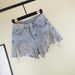 Women's Clothing Fashion Women's Shorts Ripped Tassel Chain Sexy Denim Shorts Women_mkmklike.com