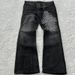 Y2K Vintage Cross Denim Jeans - Distressed Washed High Street Hip Hop Flared Pants For Women & Men_mkmklike.com