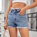 Women's Clothing Washed Hot Girl Raw Edge Denim Shorts Hot Pants Trend_mkmklike.com