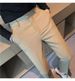 Men's Clothing Waffle Casual Trousers Men's Business Formal Suit Trousers Slim Fit Small Feet Free Ironing Elastic Waist Suit Trousers_mkmklike.com
