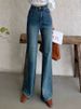 K New Color Super Beautiful Micro Flared Jeans For Women With High Waist_mkmklike.com