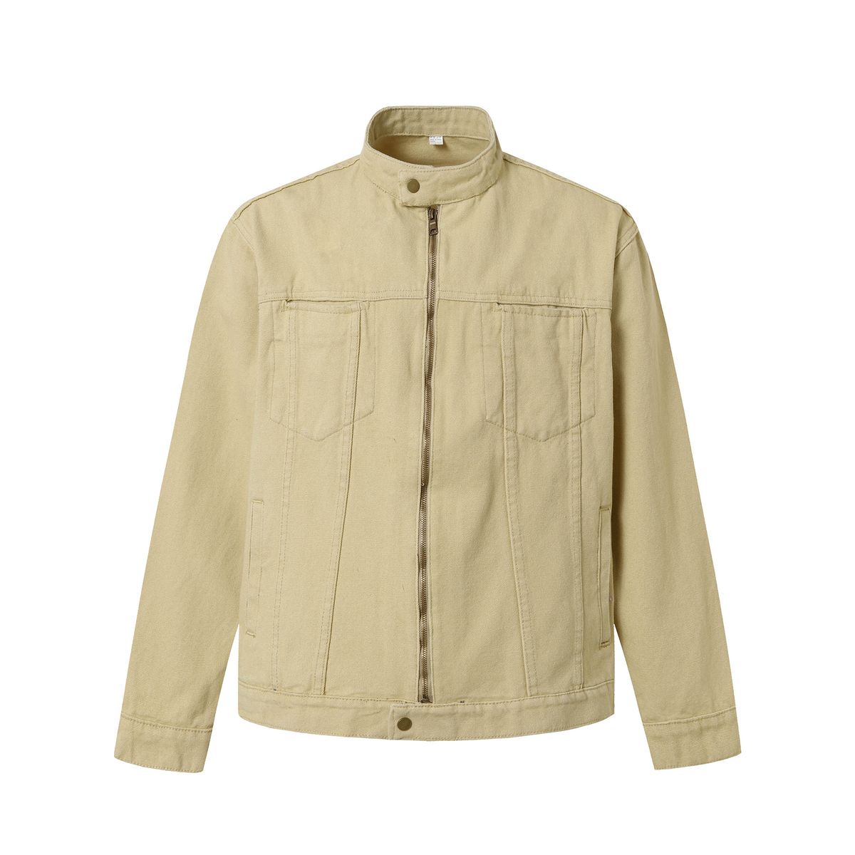 Jiayiku Men's 2025 Spring New Style American Washed Denim Jacket, Workwear Jacket For Men_mkmklike.com