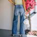 Independent Website Foreign Trade Light-colored Simple Women's Jeans Cross-border Washed High-waisted Wide-leg_mkmklike.com
