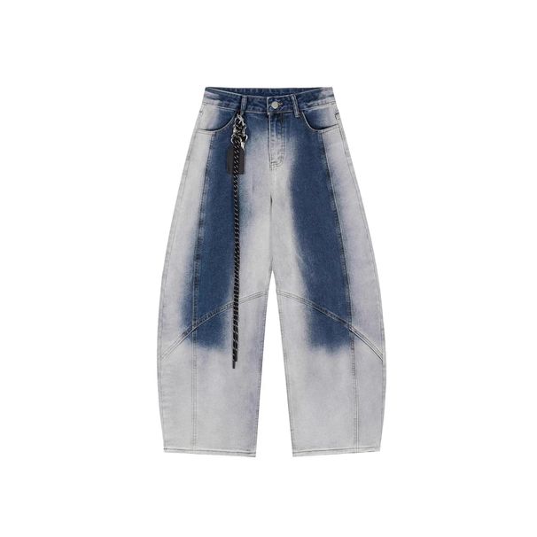 Vintage Washed Blue High-Waisted Baggy Jeans For Men – 90s Streetwear Relaxed Fit Denim Pants With Distressed Hem (S-Xxxl)_mkmklike.com