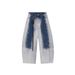 Vintage Washed Blue High-Waisted Baggy Jeans For Men – 90s Streetwear Relaxed Fit Denim Pants With Distressed Hem (S-Xxxl)_mkmklike.com
