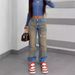 Distressed High Waist Straight Leg Jeans For Women - Vintage Washed Denim Pants With Faded Ombre & Splatter Paint Details_mkmklike.com