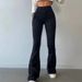 "Women's Flared Jeans - High Waist Stretch Denim Pants For Casual & Retro Style" Women's Clothing_mkmklike.com