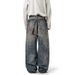 Vintage Washed 3D Blade-Cut Jeans – Oversized Streetwear Denim Pants With Distressed Detailing_mkmklike.com