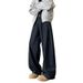 Denim Black Scimitar Jeans Men's Spring And Autumn Cleanfit Old Money Style Pants Straight Loose Wide Leg Trousers_mkmklike.com