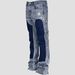 Men's Clothing European And American Men's Y2K Patchwork Painted Street Fashion Small Pattern Print Straight Leg Jeans_mkmklike.com